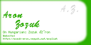 aron zozuk business card